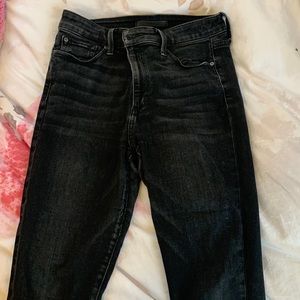 Joe’s black/grey skinny jeans with rips at the bottom! SUPER comfy and stretchy!